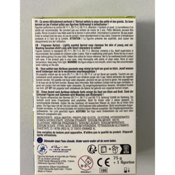 Le comptoir du bain - Les Schtroumpfs savon pain parfum abricot + 1 figurine