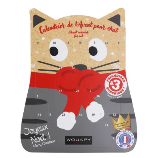 Wouapy - Calendrier de l'avent pour chat - Friandises & 3 surprises