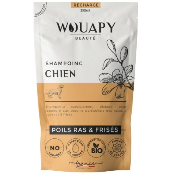 Wouapy - Recharge shampooing poils ras et frisés – 250 ml