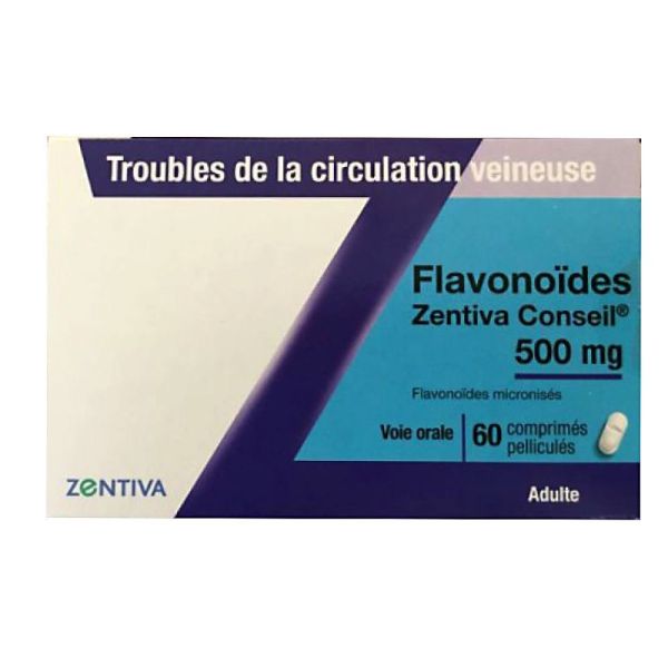 Zentiva Conseil - Flavonoïdes Jambes lourdes 500mg - 60 comprimés pelliculés