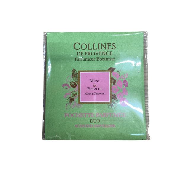 Colline de provence - Pochette parfumée duo Musc&pistache - 6g