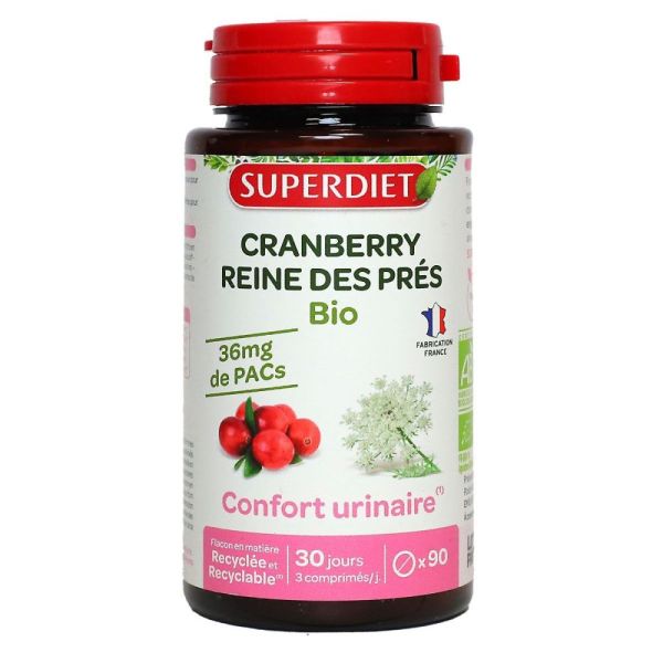 Superdiet - Cranberry reine de près bio 90 comprimés - 90comprimés