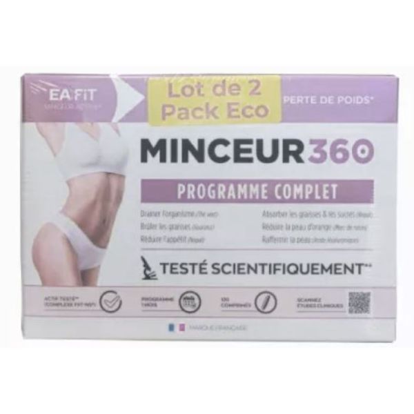 Eafit - Programme minceur 360 - lot de 2 - 120 comprimés x2