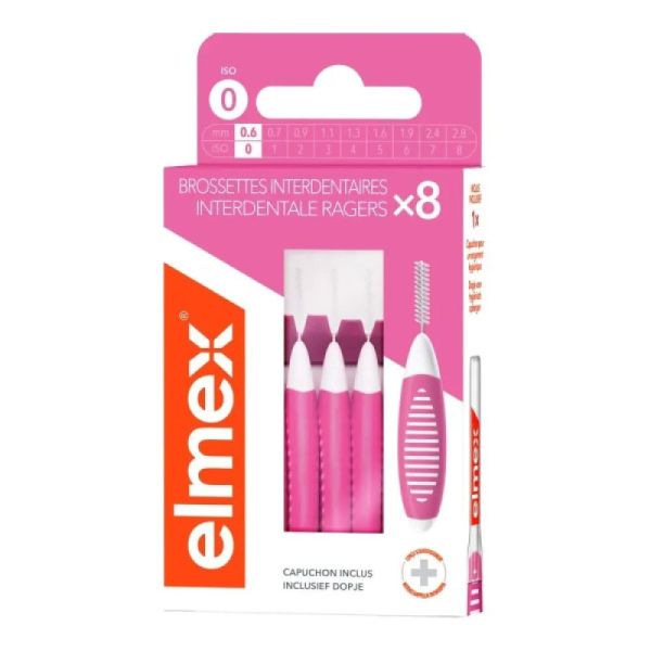 Elmex Brossettes Interdentaires 0.6mm (Taille 0) x8