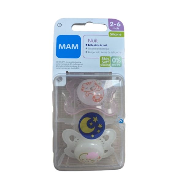 Mam Original 2 Sucettes Anatomique Silicone 6 mois et +