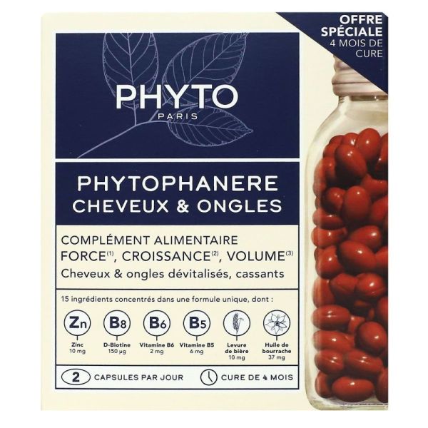 Phyto - Phytophanère complément alimentaire cheveux - 2 x 120 capsules