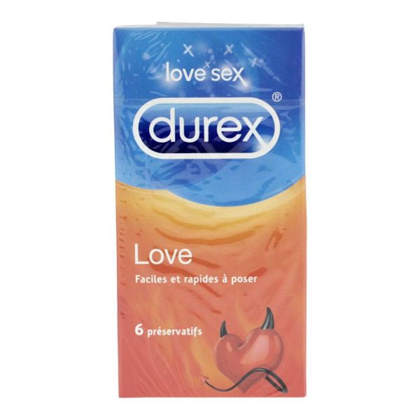 Durex - Love - 6 préservatifs lubrifiés