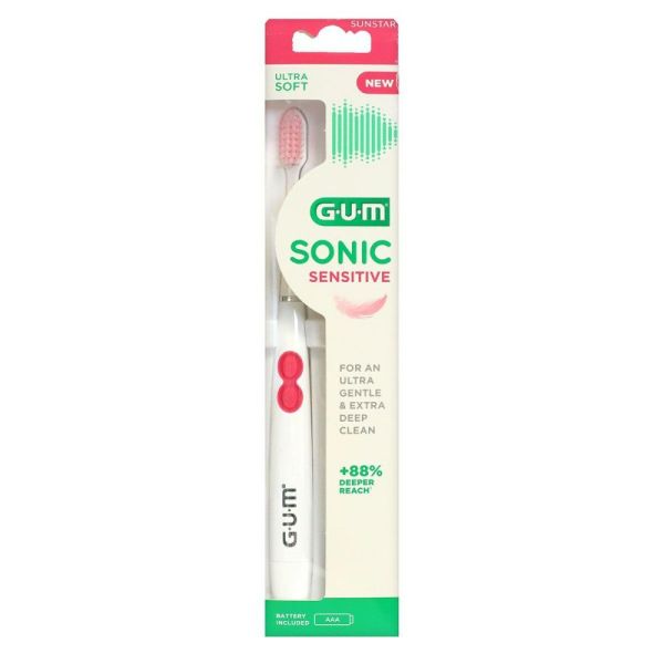 Gum -  Brosse à dents électrique à pile Sonic Sensitive