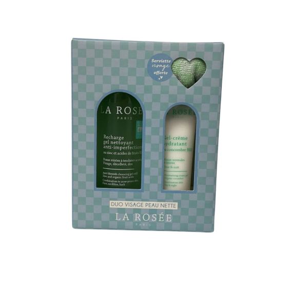 La Rosée - Duo visage peau nette recharge gel nettoyant anti-imperfections et gel crème hydratant - 400 ml et 60 ml