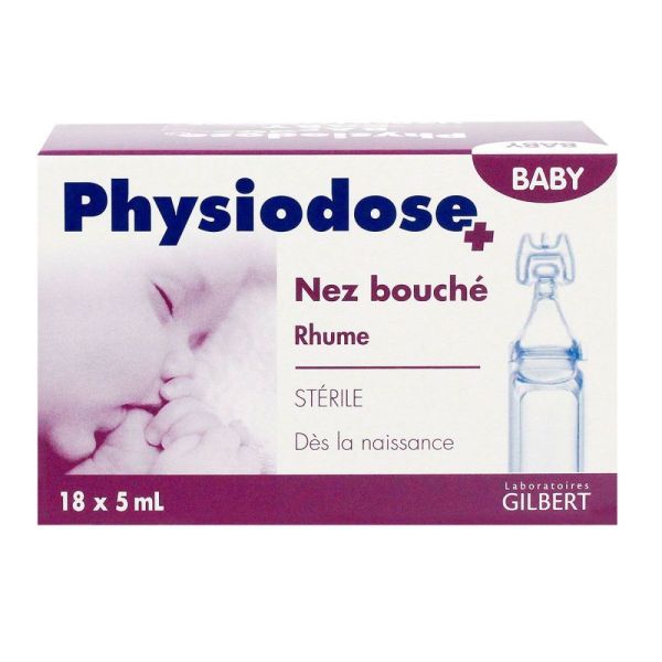 Physiodose baby - Nez bouché rhume - 18 x 5ml