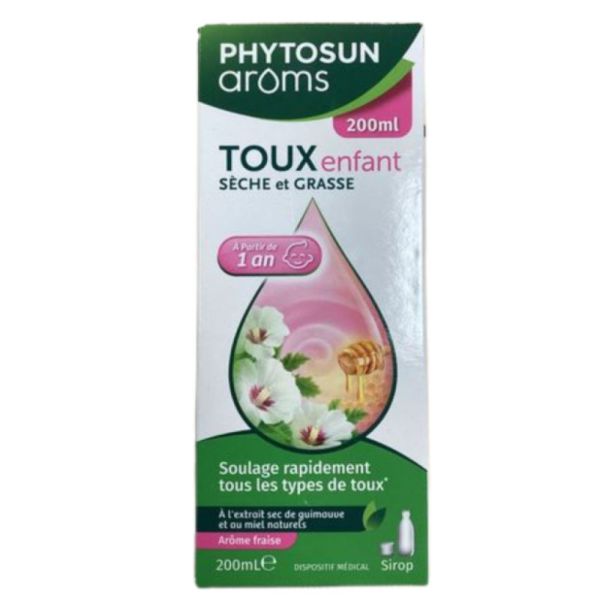 Phytosun Arôms - Sirop toux sèche et grasse enfant - 200ml