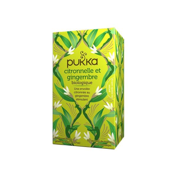 Pukka - Citronnelle et Gingembre Éveiller Les Sens 20 Sachets