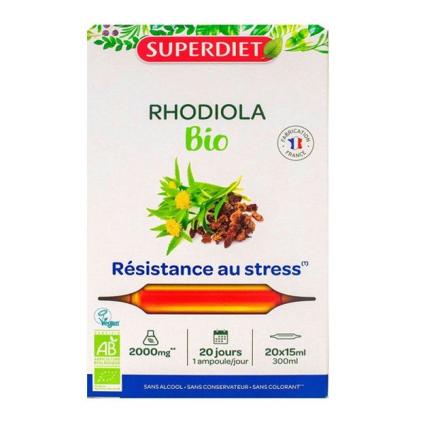 Superdiet - Rhodiola Bio - Ampoules 20x15ml