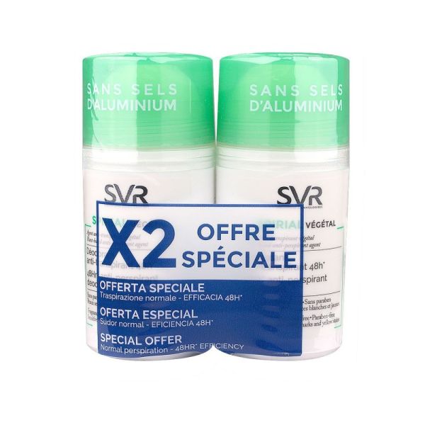 SVR - Spirial végétal déodorant roll'on anti-transpirant - 2 x 50 ml