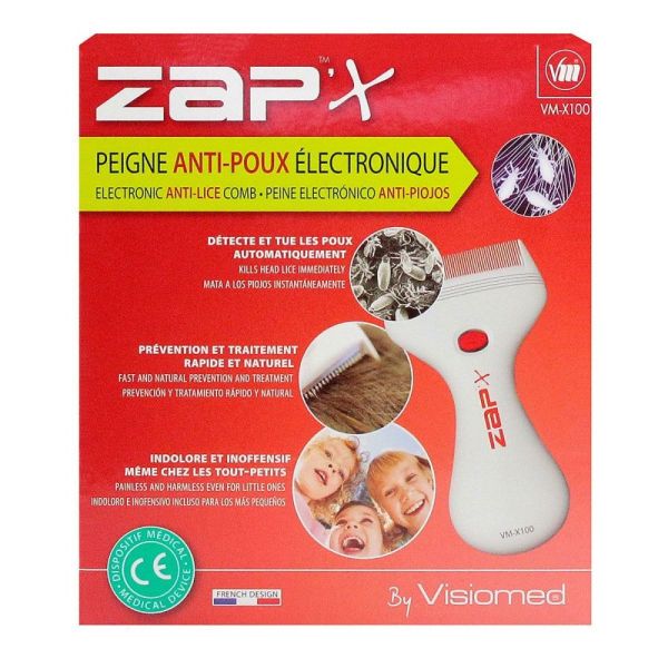ZAP'X - Peigne anti-poux électronique