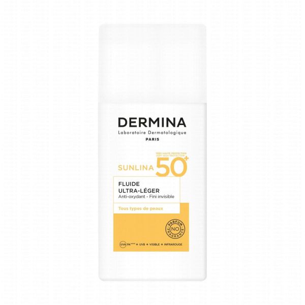 Dermina - Sunlina SPF50+ fluide ultra léger - 50ml