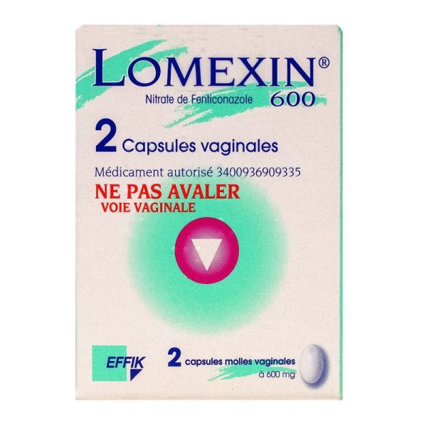 Effik - Lomexin 600 Capsule Vaginal - 2 capsules