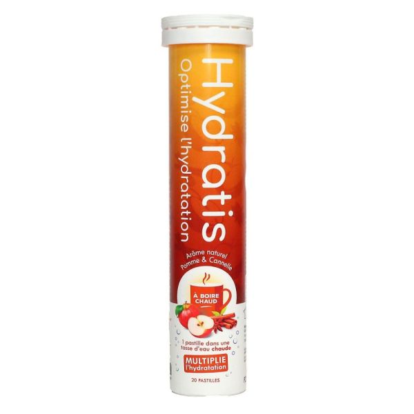 Hydratis - Pastilles pour boissons chaudes Pomme et Cannelle - 20 pastilles