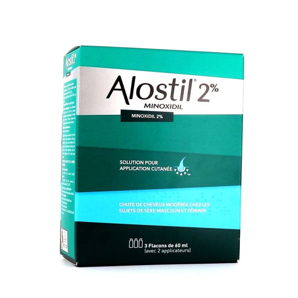 Johnson Johnson - Alostil minoxidil 2% - 3 flacons de 60ml