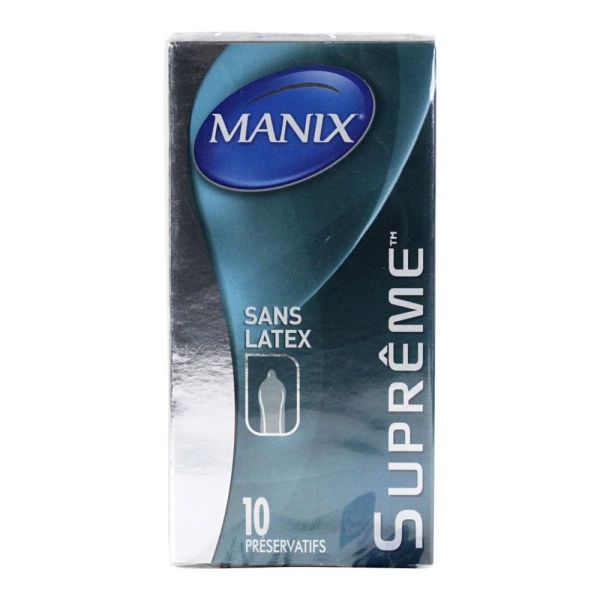 Manix - Suprême Sans latex extra lubrifié - 10 préservatifs