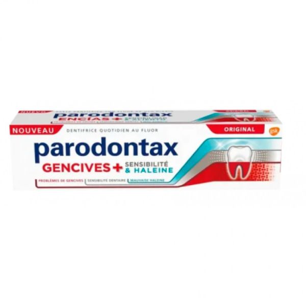 Parodontax - Dentifrice quotidien au fluor gensives + sensibilité et haleine - 75ml