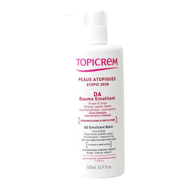 Topicrem - DA Baume Emollient peaux atopiques - 500mL