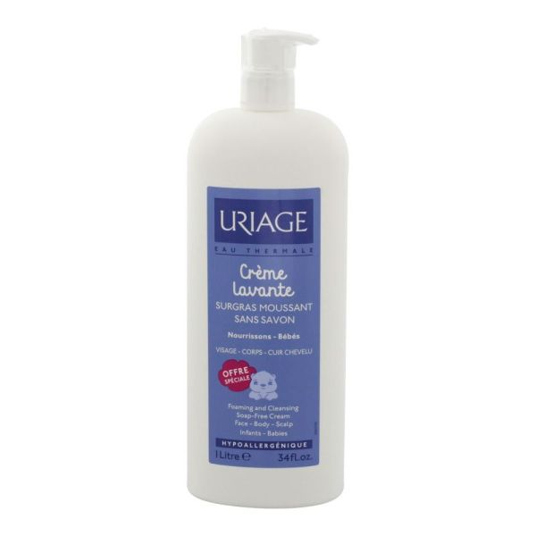Uriage - Crème lavante surgras moussant nourrissons, bébés