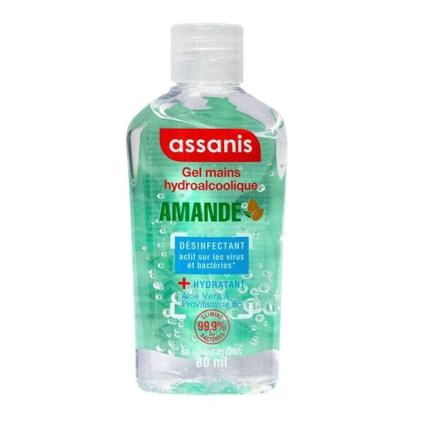 Assanis - gel antibactérien parfum amande - 80 ml