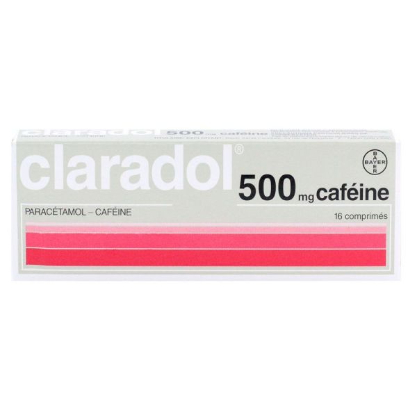 Bayer - Claradol 500 Cafeine - 16 comprimés