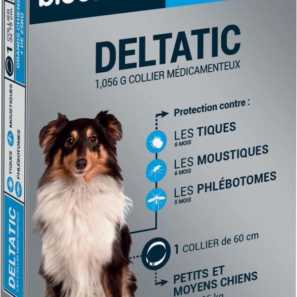 Biocanina - Deltatic Collier anti tiques Chien moyen