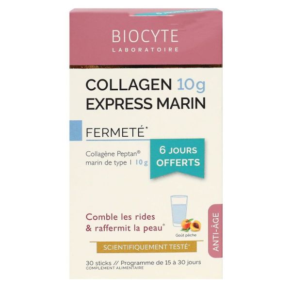Biocyte - Collagen express anti-âge peau lissée - 3 x 10 sticks (dont 6 offerts)