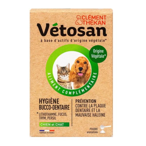 CLEMENT THEKAN - vétosan Hygiène bucco-dentaire chien et chat - 60g