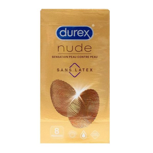 Durex - Nude sans latex - 8 préservatifs