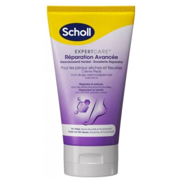 Scholl - Crème pieds réparation avancée peaux sèches et fissurées - 150ml