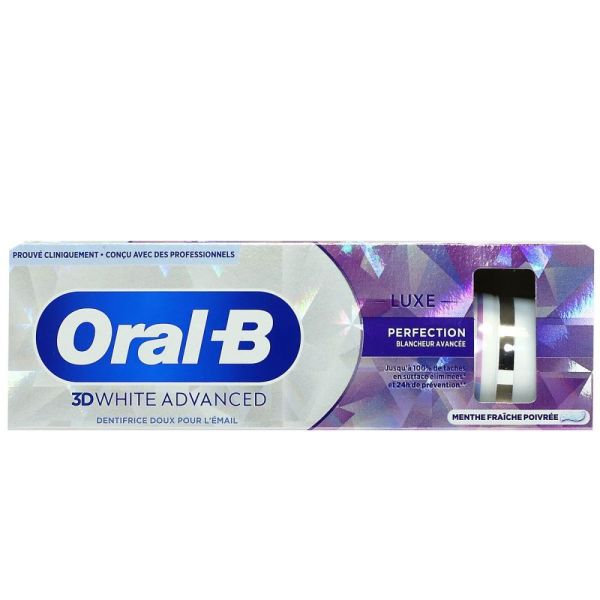 Oral-B - 3D White Advanced Luxe perfection blancheur avancée dentifrice - 75ml.
