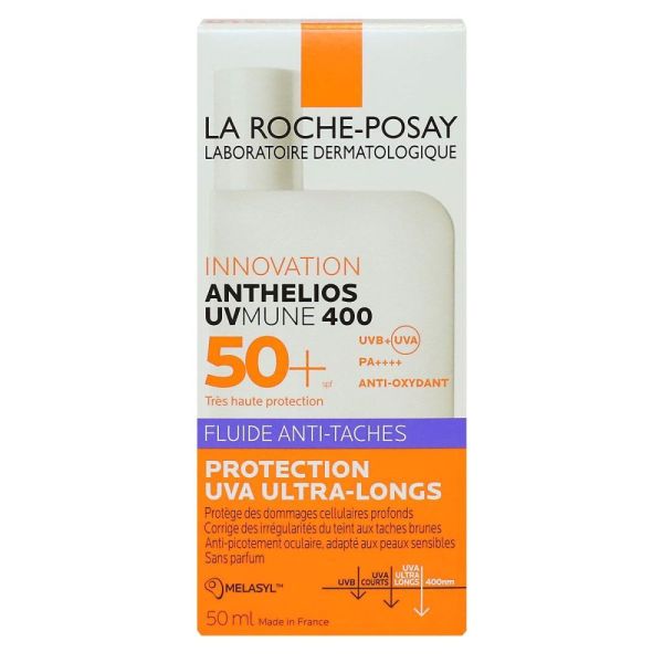 La Roche Posay - Anthelios Uvmune 400 fluide solaire SPF50+ anti-taches visage - 50ml
