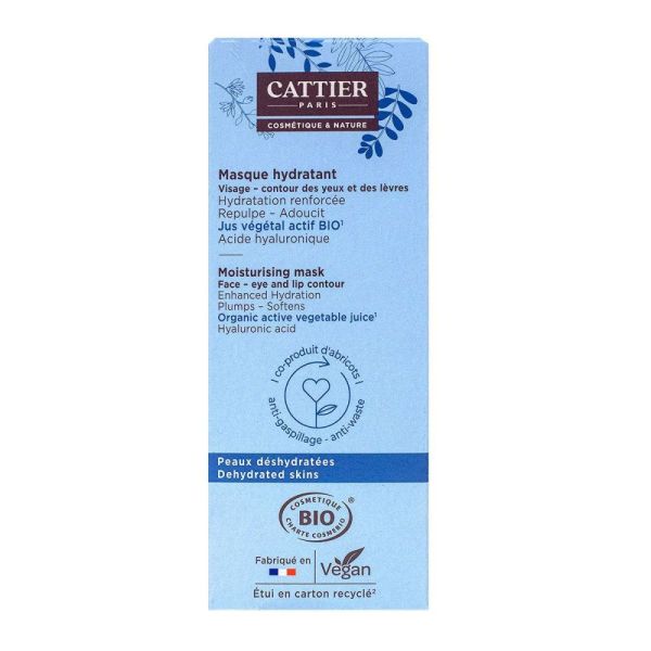 Cattier - Masque hydratant jus végétal actif bio - 50 ml