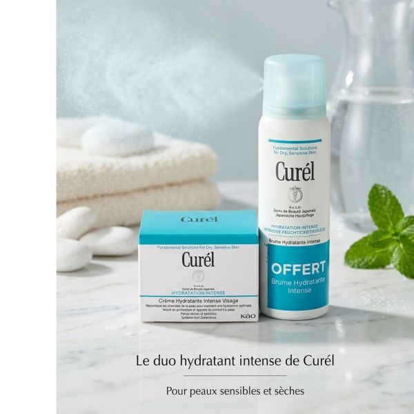 Curel - Crème hydratante + brume hydratante - 40g + 57ml
