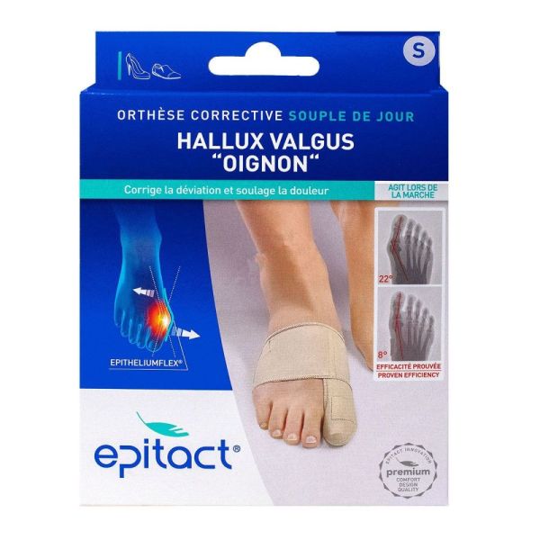 Epitact - Orthèse corrective de jour Hallux valgus (oignons) - 1 unité