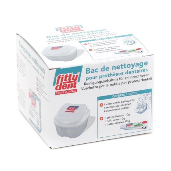 Fitty Dent - Bac de nettoyage pour prothèses dentaires