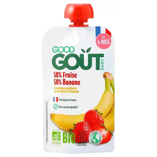 Good Goût - Fraise Banane dès 4 Mois Bio - 120 g
