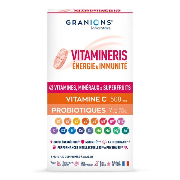Granions - Vitamineris Energies&immunité - 30 comprimés