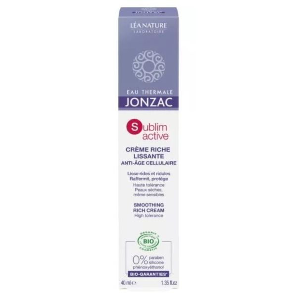 Jonzac - Sublimactive crème riche lissante - 40mL