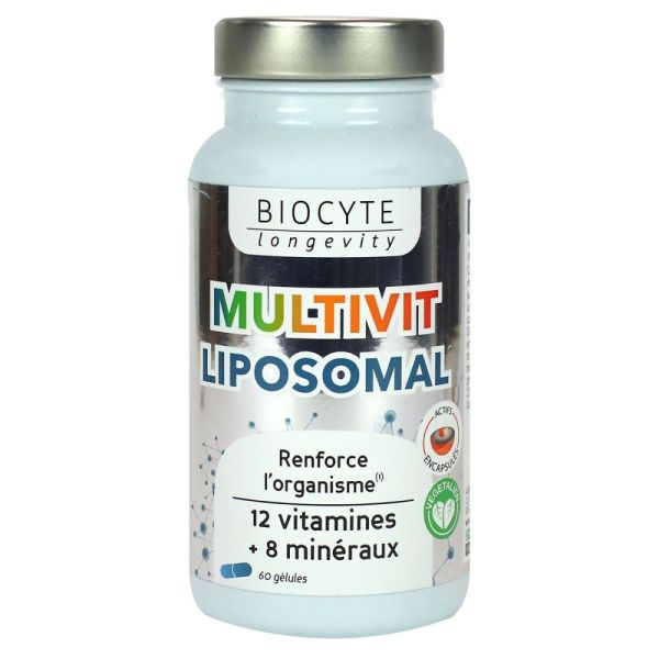 Biocyte - Multivit Liposomal 12 vitamines 8 minéraux - 60 gélules
