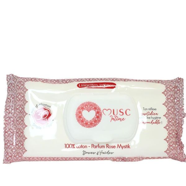Musc Intime - Lingettes Intimes parfum Rose Mystick - 30 lingettes