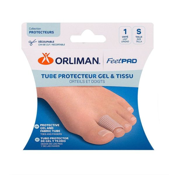 ORLIMAN - Tube protecteur gel & tissu orteils et doigts