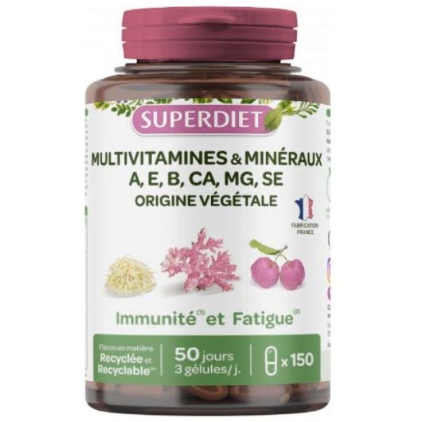 Superdiet - Multivitamines et minéraux - 150 gélules