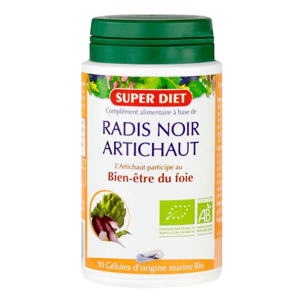 Superdiet - Radis noir artichaut bio - 90 gélules