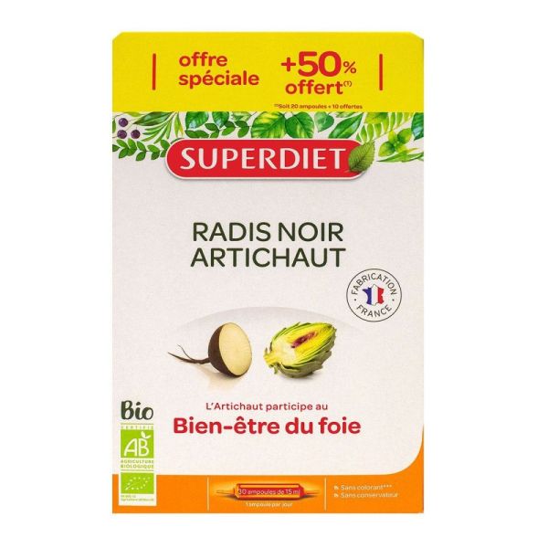 Superdiet - Radis Noir Artichaut digestion - 30x10ml