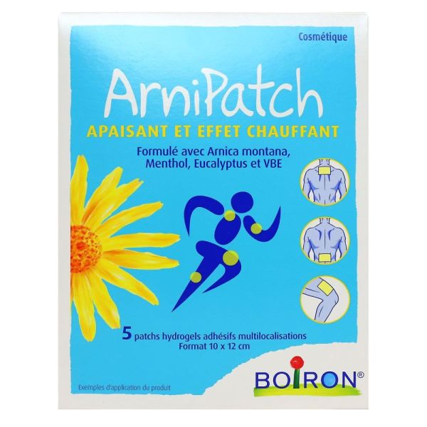 Boiron - ArniPatch apaisant et effet chauffant - 5 patchs 10x12cm